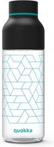 drinkfles Tritan Ice Geo Black 720 ml transparant