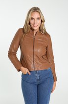 Cassis - Female - Jasje in echt leder  - Cognac