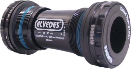 Elvedes Bottom Bracket Shimano Kunststof/staal 68-73 Mm Zwart 24 Mm van Elvedes — afbeelding 5