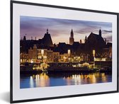 Fotolijst incl. Poster - Licht - Water - Maastricht - 40x30 cm - Posterlijst