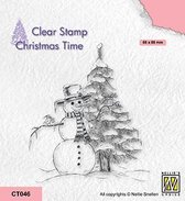 Nellie's Choice Clearstempel - Christmas time Sneeuwpop CT046 68x80mm