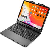 iPad Pro 12.9 (2020) case - Bluetooth Toetsenbord hoes - 360 graden draaibaar - Toetsenbord verlichting - Zwart