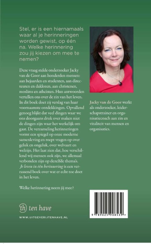 Je leven in één herinnering