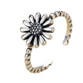 Madelief-Ring-Zilver-Verstelbaar-Zilverkleur-Charme Bijoux