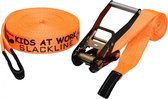 slackline 17,5 meter polyester oranje