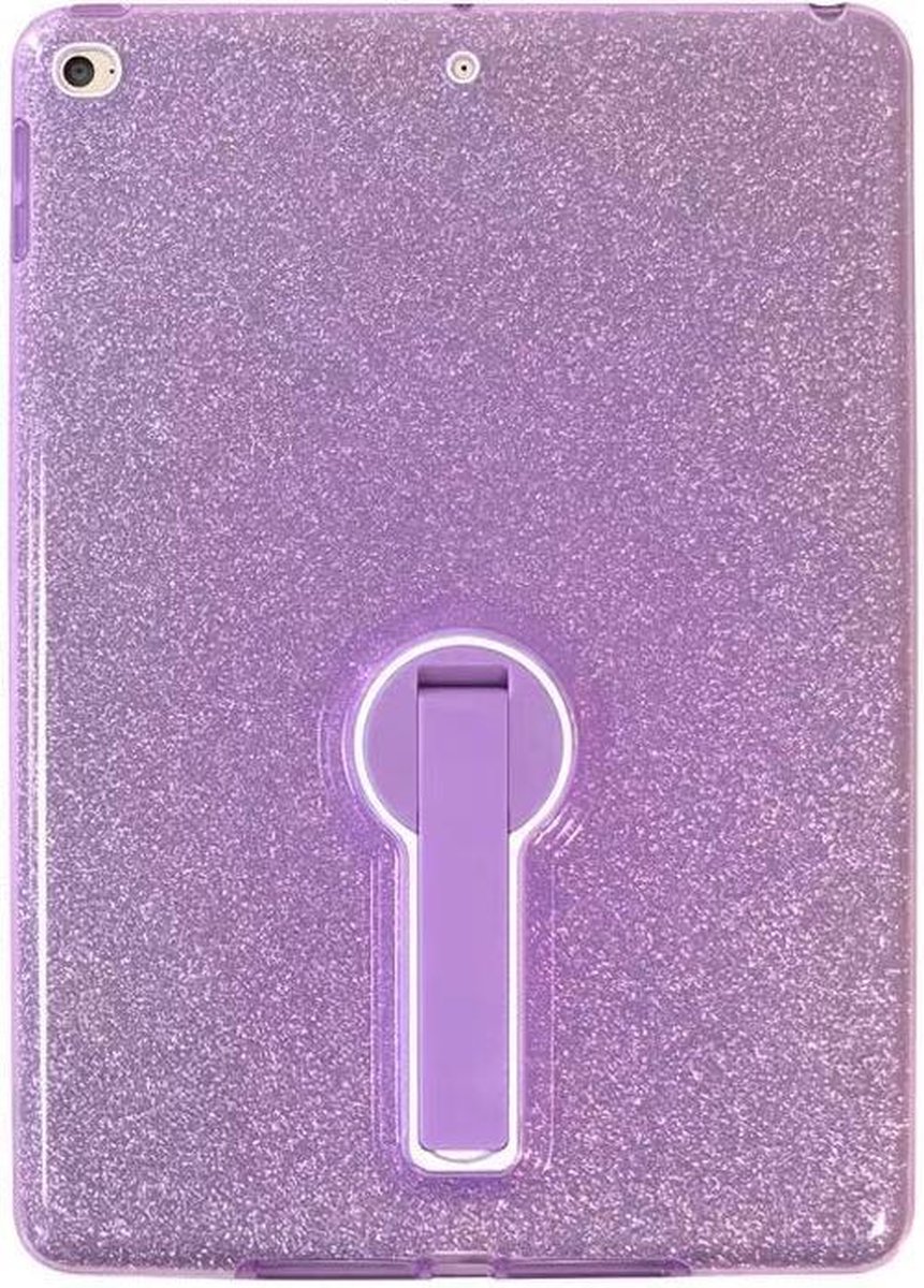 Apple iPad 2018 (A1893 A1954) Paars hoesje Glitters extra stevig Bling Bling | back cover kickstand case