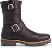 Travelin' Silkeborg Leren Heren laarzen - Wol gevoerde biker boots - Donkerbruin Leer - Maat 48