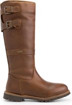 Travelin' Alaska Dames Outdoor Laarzen - Vibram zool - Waterdicht - Gevoerd - Cognac Bruin Leer - Maat 42