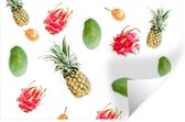Muurstickers - Sticker Folie - Tropisch - Fruit - Ananas - 30x20 cm - Plakfolie - Muurstickers Kinderkamer - Zelfklevend Behang - Zelfklevend behangpapier - Stickerfolie