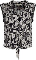 DEELUXE Mouwloze blouse SITA Tropical Print Black