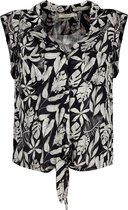 DEELUXE Mouwloze blouseSITA Tropical Print Black