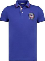 DEELUXE Effen geribbeld poloshirt GOROU Blue