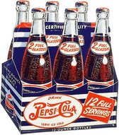 Pepsi Cola 6 Bottle -Metalen Bord Met Reliëf - 36 x 31 cm