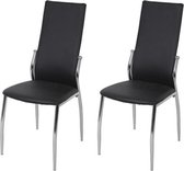Set van 2 stoelen - Zwart imitatie - L 44 x D 54 x H 100 cm - PHIL