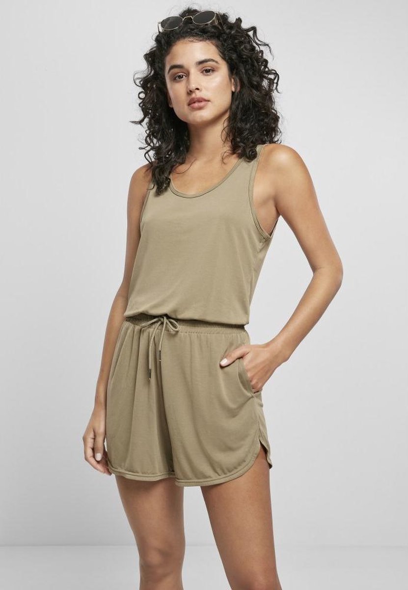 Urban Classics Short Sleevless Modal Playsuit XS Groen