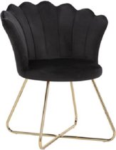 CANDELA STOEL -BLACK-GOLD FRAME