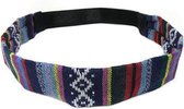 Haarband Streep Multi Color Blauw