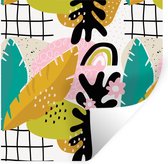 Stickers muraux - Sticker Foil - Feuille - Jungle - Motifs - 100x100 cm - Film Adhésif - Stickers muraux Chambre Enfant - Papier Peint Auto Adhésif XXL