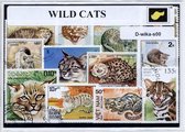 Wilde katten – Luxe postzegel pakket (A6 formaat) : collectie van verschillende postzegels van wilde katten – kan als ansichtkaart in een A6 envelop - authentiek cadeau - kado - geschenk - kaart - tijger - luipaard - civetkat - wilde kat - lynx