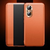 Voor Honor 50 SE Magnetisch Zijruitzicht Schokbestendig Horizontaal Flip Lederen Smart Case (Oranje)