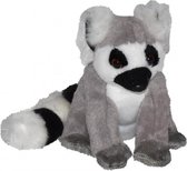 knuffel ringstaartmaki junior 13 cm pluche grijs