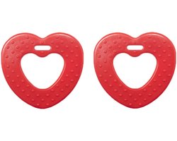 Durable Bijtring Hart met Noppen 722 Red