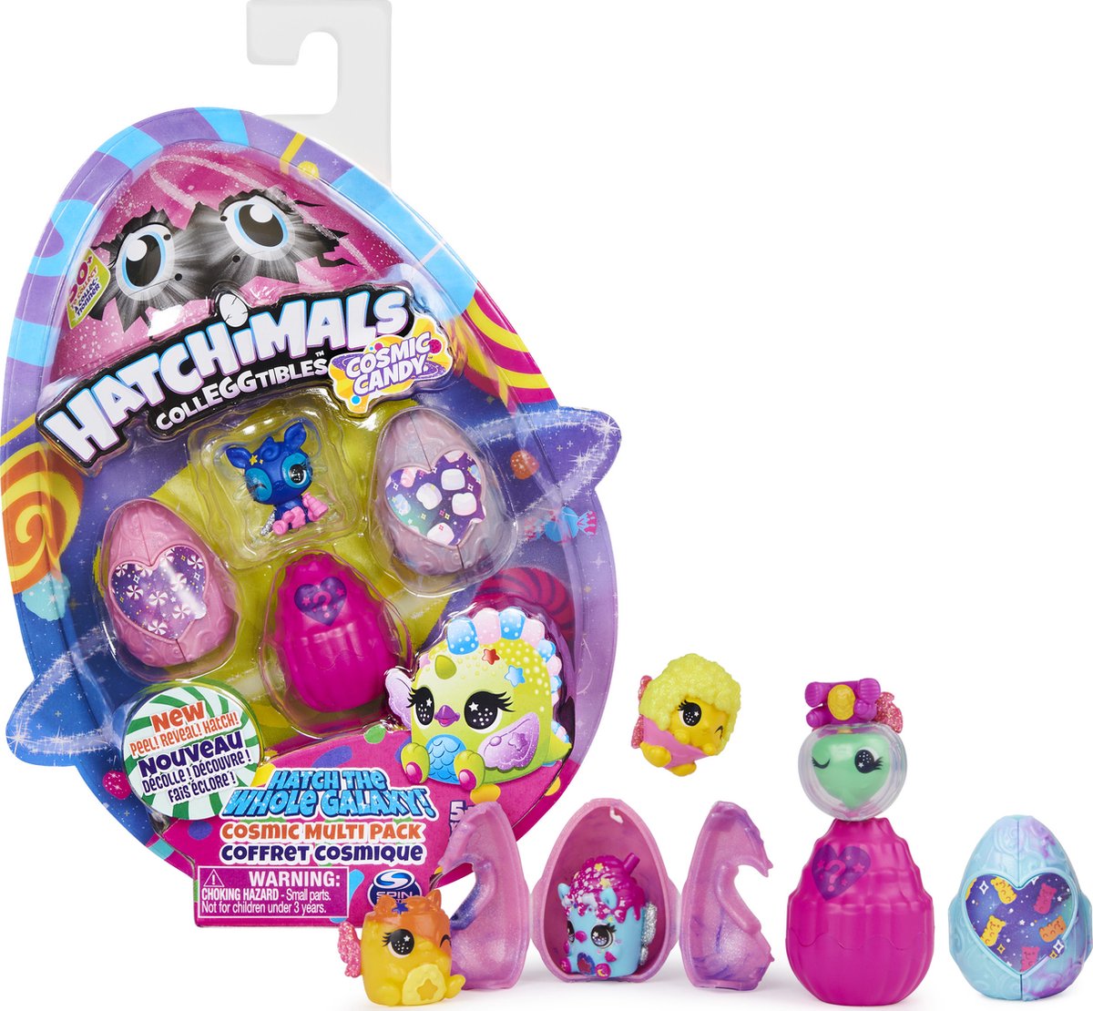 Hatchimals - CollEGGtibles Cosmic Candy-multipack - 4 Actiefiguren - stijlen kunnen verschillen - Hatchimals