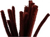 chenille draad 15 stuks 30 cm 15 mm antiek rood