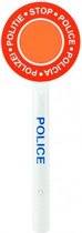 politiestopbord met knipperlicht 29 cm wit