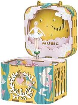 bouwpakket muziekdoos Ballerina junior hout 52-delig
