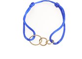 Go Dutch Label Armband 3 hoops Goud Blauw B1413-10