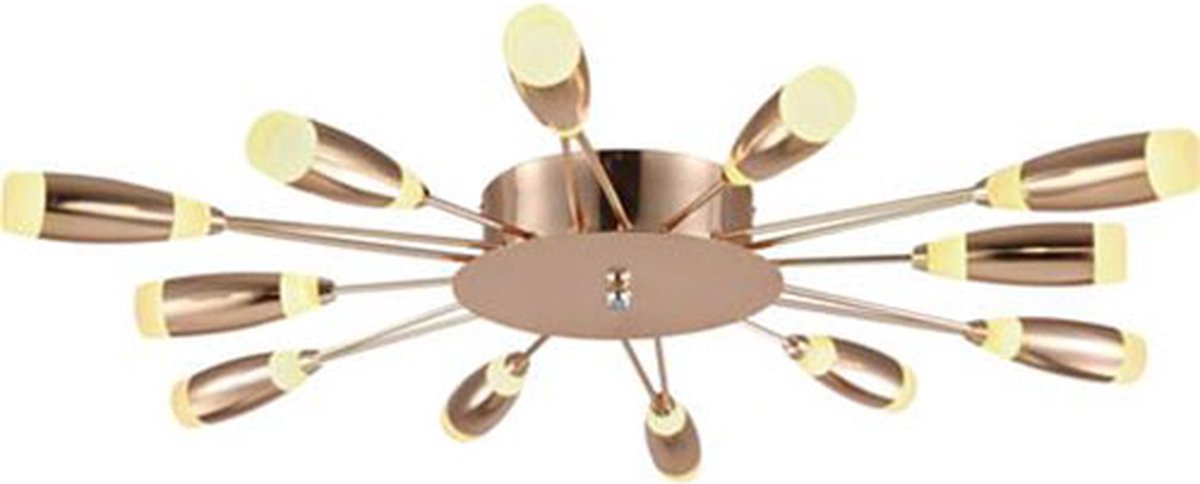 LED Plafondlamp - Plafondverlichting - Fave - 62W - Natuurlijk Wit 4000K - Koper Aluminium