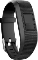 Strap-it Siliconen bandje - geschikt voor Garmin Vivofit 3 / Vivofit jr 1/2 - zwart