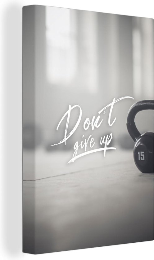Toile Peinture Poids - Sport - Gym - 120x180 cm - Décoration murale XXL