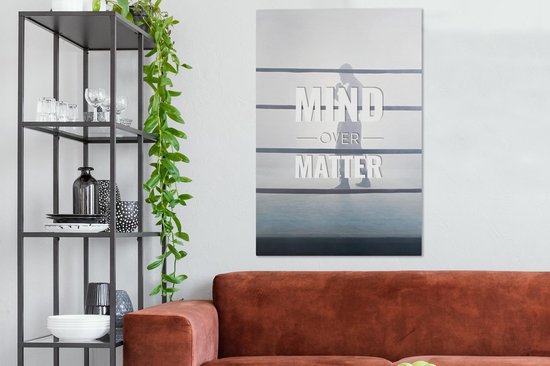 Toile Peinture Boxe - Sport - Motivation - 80x120 cm - Décoration murale