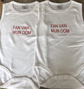 WDLS- Baby-Romper- Fan van van mijn oom- 2 pack romper -bedrukt rompertje