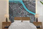 Papier peint - Papier peint photo Plan d'étage - Spijkenisse - Grijs - Blauw - Largeur 300 cm x Hauteur 300 cm