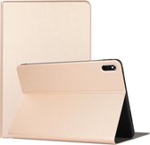 Voor Huawei MatePad 11 2021 Voltage Craft Textuur TPU Horizontale Flip Beschermhoes met Houder (Goud)