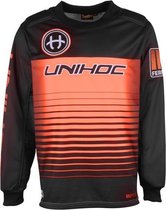 Unihoc Goalie Sweater Inferno - Keeper body - zwart/oranje - maat L