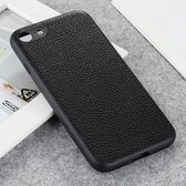 Litchi Texture lederen opvouwbare beschermhoes voor iPhone 8/7 (zwart)