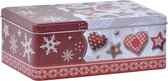 Decoratieve Doos DKD Home Decor Metaal Kerstmis Sneeuwvlokken (18 x 11 x 7 cm)