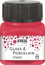 Glasverf - Porseleinverf - Karmijnrood - Classic - Glazuur look - Kreul - 20 ml