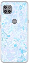 Smartphonebooster Telefoonhoesje - Back Cover - Geschikt Voor Motorola One 5G Ace - Blue En Blue