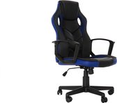 Gaming stoel DKD Home Decor Blauw Zwart Grijs Polyurethaan PVC Metaal (61 x 61 x 113 cm)