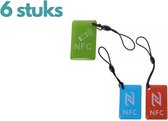 NFC sleutelhangers NTAG213 (6 stuks) epoxy