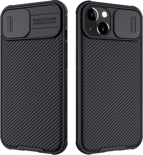 iPhone 13 Pro Zwart Hoesje met bescherming Nillkin (CamShield Serie) +... | bol.com