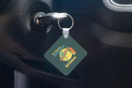 Porte-clés - Vintage - Planche de surf - Palmier - Plastique