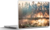 Laptop sticker - 13.3 inch - Meer - Zon - Boom - 31x22,5cm - Laptopstickers - Laptop skin - Cover