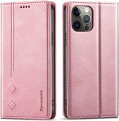 Forwenw F2-serie magnetische horizontale flip-lederen hoes met houder en kaartsleuven en portemonnee voor iPhone 11 Pro (rosé goud)