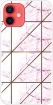 Marble Design Back Cover - iPhone 13 Hoesje - Pink